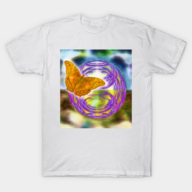 Wings of butterfly creating wind T-Shirt by hereswendy